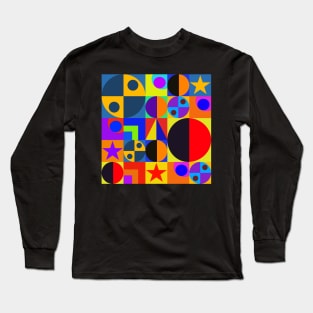 Neo geo abstract design Long Sleeve T-Shirt